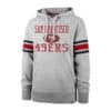 San Francisco 49ers Men's 47 Brand Slate Gray Striped Pullover Hoodie