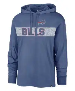 Buffalo Bills Men's 47 Brand Cadet Blue Franklin Pullover Hoodie Tee