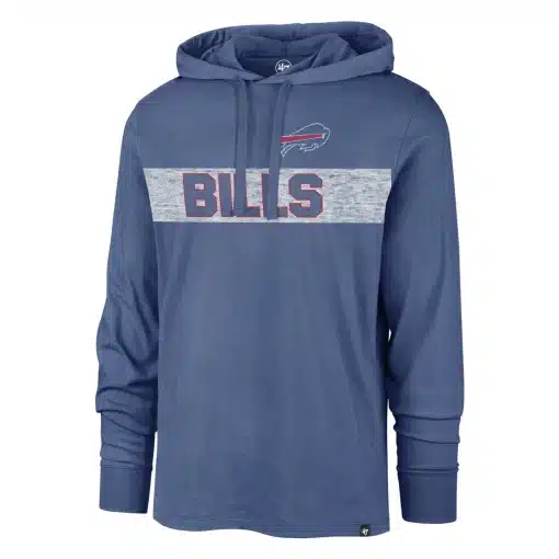 Buffalo Bills Men's 47 Brand Cadet Blue Franklin Pullover Hoodie Tee