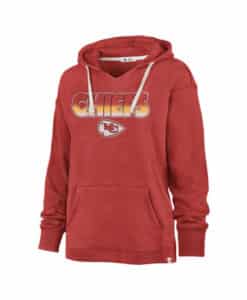 Kansas City Chiefs Women's 47 Brand Racer Red Kennedy Pullover Hoodie