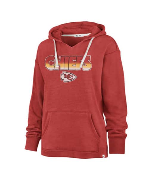 Kansas City Chiefs Women's 47 Brand Racer Red Kennedy Pullover Hoodie