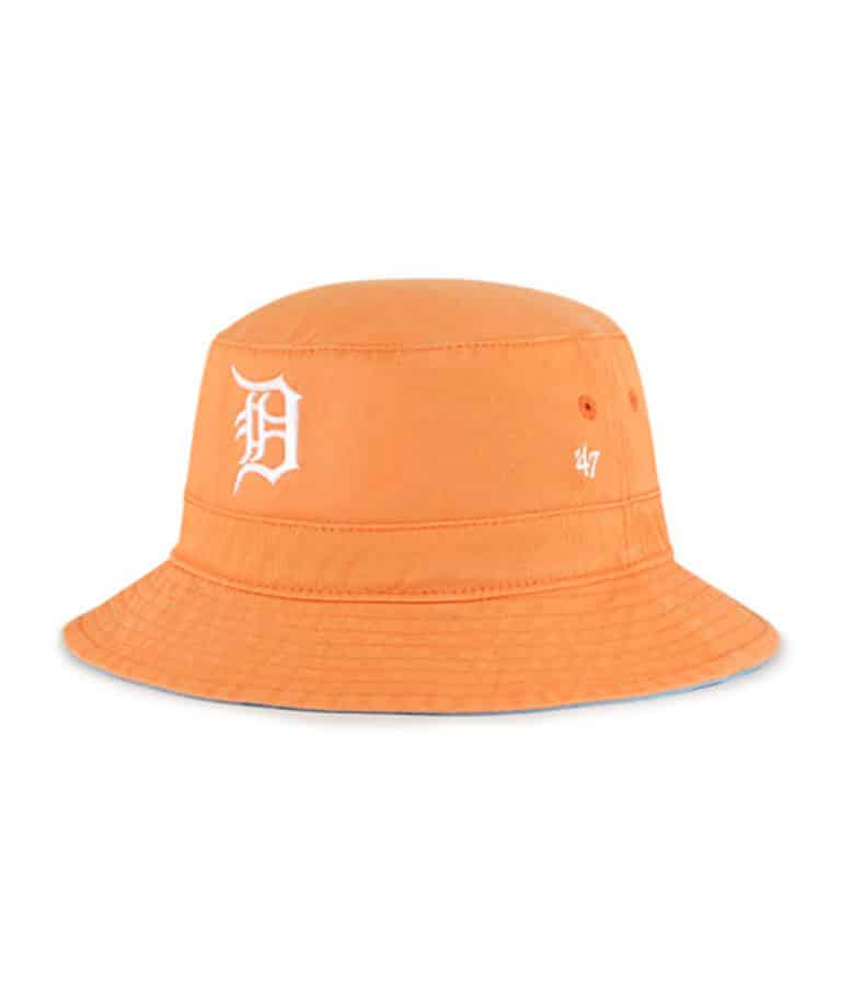 Detroit Tigers 47 Brand Orange Mango Ballpark Bucket Hat Detroit Game