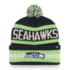 Seattle Seahawks 47 Brand Navy Bering Cuff Knit Hat