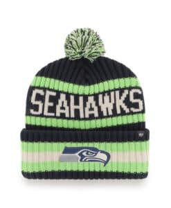 Seattle Seahawks 47 Brand Navy Bering Cuff Knit Hat