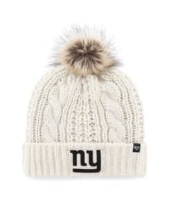 New York Giants Women's 47 Brand White Cream Meeko Cuff Knit Hat