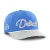 Detroit Lions 47 Brand Blue Raz Overhand Script MVP DV Snapback Hat