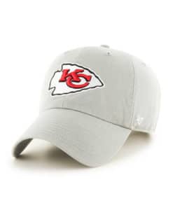 Kansas City Chiefs 47 Brand Gray Clean Up Adjustable Hat