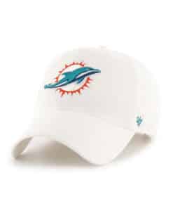 Miami Dolphins 47 Brand White Clean Up Adjustable Hat