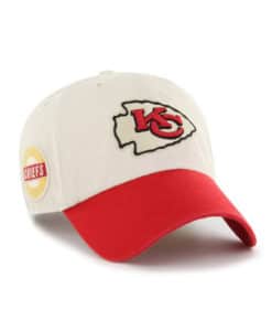 Kansas City Chiefs 47 Brand Bone Red Clean Up Adjustable Hat