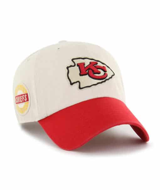 Kansas City Chiefs 47 Brand Bone Red Clean Up Adjustable Hat