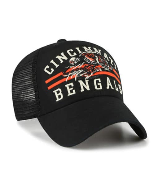 Cincinnati Bengals 47 Brand Legacy Black Clean Up Mesh Snapback Hat - Image 3