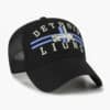 Detroit Lions 47 Brand Legacy Black Clean Up Mesh Snapback Hat