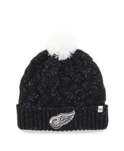 Detroit Red Wings Women's 47 Brand Black Fiona Cuff Knit Hat