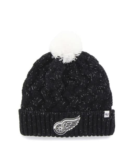 Detroit Red Wings Women's 47 Brand Black Fiona Cuff Knit Hat
