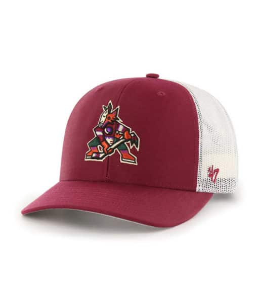 Arizona Coyotes 47 Brand Trucker Cardinal White Mesh Snapback Hat