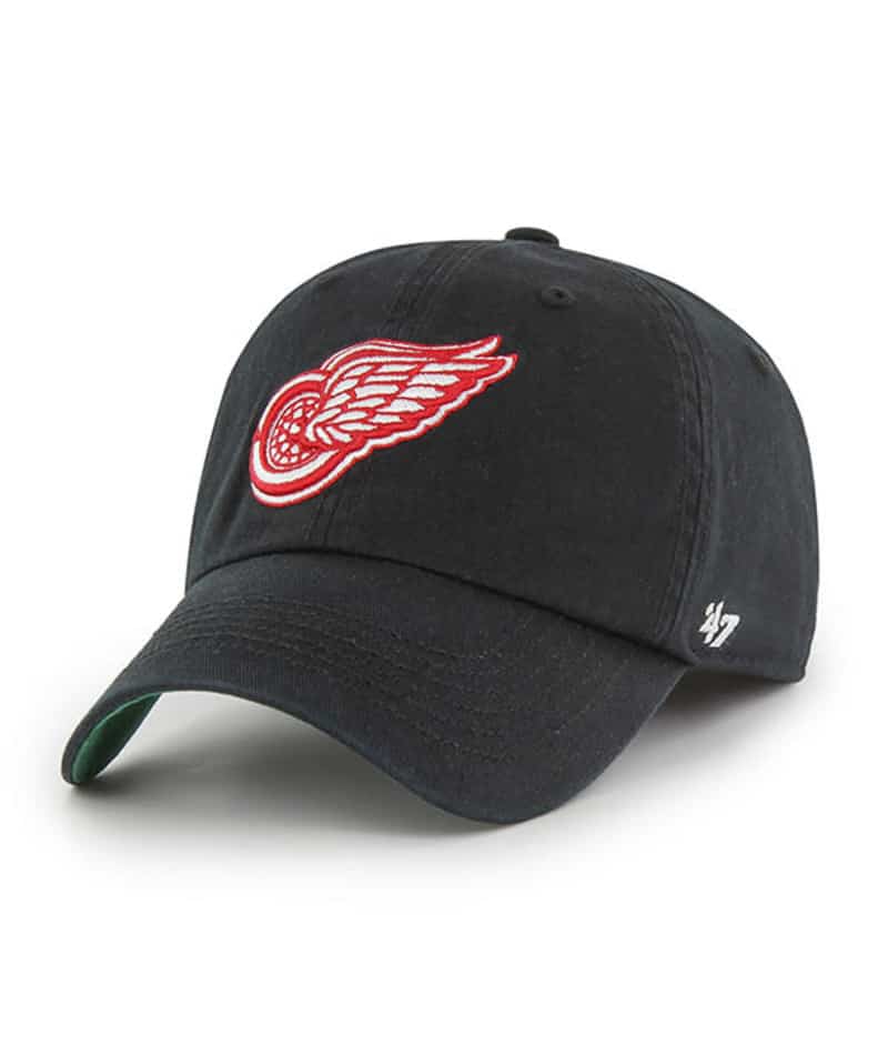 Detroit Red Wings 47 Brand Vintage Black Franchise Fitted Hat - Detroit ...