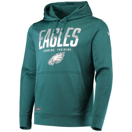 Philadelphia Eagles Men's New Era Midnight Green Big Stage Pullover Hoodie - Image 3