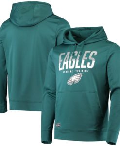 Philadelphia Eagles Men's New Era Midnight Green Big Stage Pullover Hoodie