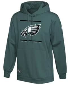 Philadelphia Eagles Men's New Era Midnight Green Split Defense Pullover Hoodie