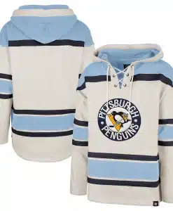 Pittsburgh Penguins Men's 47 Brand Vintage Oatmeal Pullover Jersey Hoodie