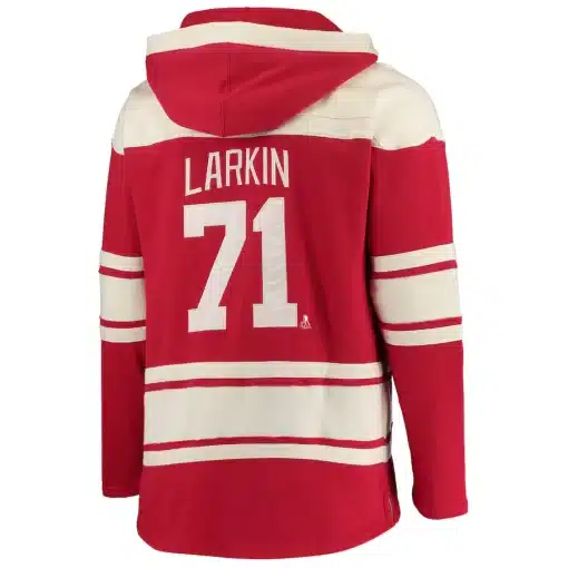Dylan Larkin Detroit Red Wings Men's 47 Brand Vintage Red Pullover Jersey Hoodie - Image 2