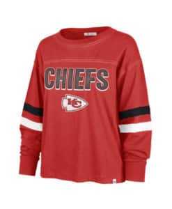Kansas City Chiefs Women's 47 Brand Racer Red Long Sleeve T-Shirt Tee