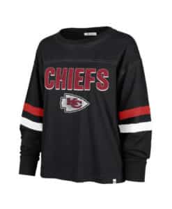 Kansas City Chiefs Women's 47 Brand Black Long Sleeve T-Shirt Tee