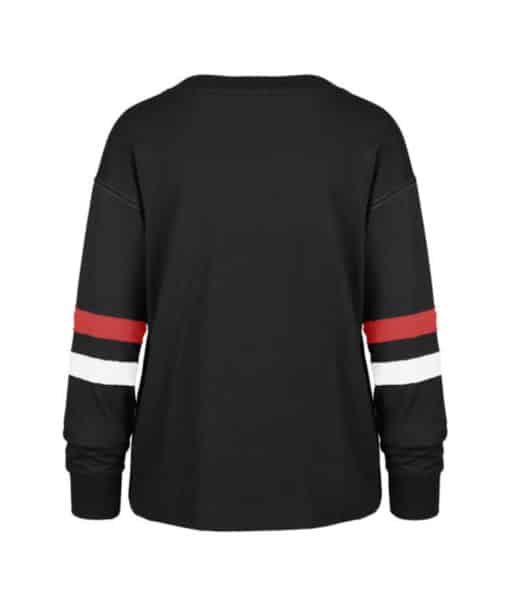 Kansas City Chiefs Women's 47 Brand Black Long Sleeve T-Shirt Tee - Image 2
