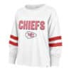 Kansas City Chiefs Women's 47 Brand White Wash Long Sleeve T-Shirt Tee