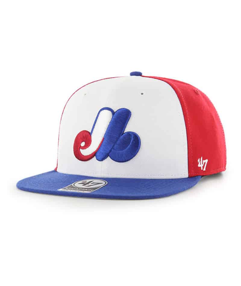 Montreal Expos 47 Brand Cooperstown Red White Blue Sure Shot Snapback ...