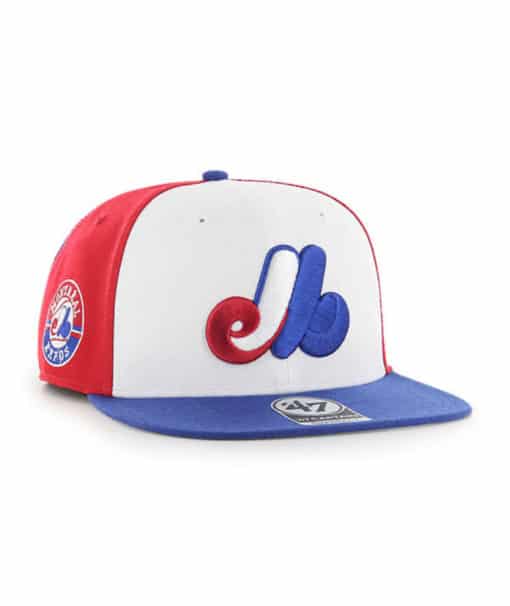 Montreal Expos 47 Brand Cooperstown Red White Blue Sure Shot Snapback Hat