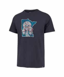 Minnesota Twins Men's 47 Brand Cooperstown Atlas Blue Premier Franklin T-Shirt Tee