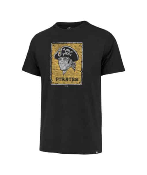 Pittsburgh Pirates Men's 47 Brand Cooperstown Black Premier Franklin T-Shirt Tee