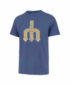 Seattle Mariners Men's 47 Brand Cooperstown Cadet Blue Premier Franklin T-Shirt Tee