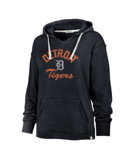 Detroit Tigers Women's 47 Brand Atlas Blue Kennedy Pullover Hoodie