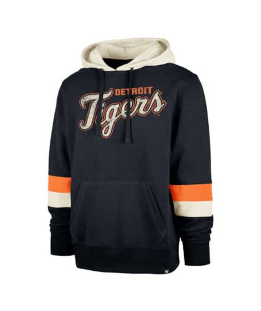 Detroit Tigers Men's 47 Brand Atlas Blue Lennox Pullover Hoodie