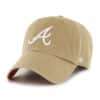 Atlanta Braves 47 Brand Khaki Ballpark Clean Up Adjustable Hat
