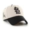 St. Louis Cardinals 47 Brand Black Bone Lunar MVP Snapback Hat
