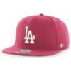 Los Angeles Dodgers 47 Brand Cardinal No Shot Snapback Hat