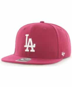 Los Angeles Dodgers 47 Brand Cardinal No Shot Snapback Hat