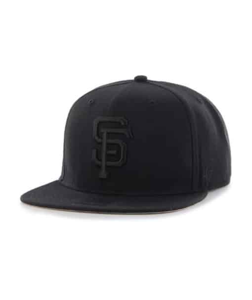 San Francisco Giants 47 Brand All Black No Shot Captain Snapback Hat