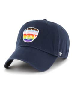 Milwaukee Brewers Pride 47 Brand Navy Clean Up Adjustable Hat
