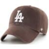 Los Angeles Dodgers 47 Brand Brown Clean Up Adjustable Hat