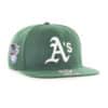 Oakland Athletics 47 Brand White Dark Green Sure Shot Snapback Hat