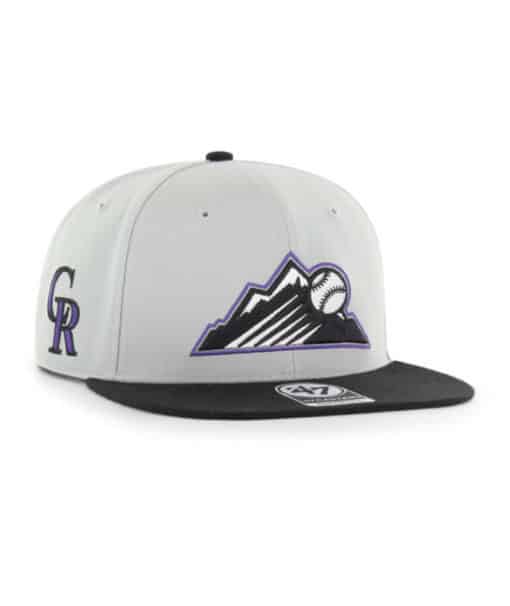 Colorado Rockies 47 Brand Gray Sure Shot Under Snapback Hat