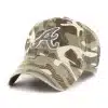Atlanta Braves 47 Brand Camo Tarpoon Faded Clean Up Adjustable Hat