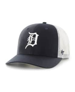 Detroit Tigers 47 Brand Navy Trucker White Mesh Snapback Hat