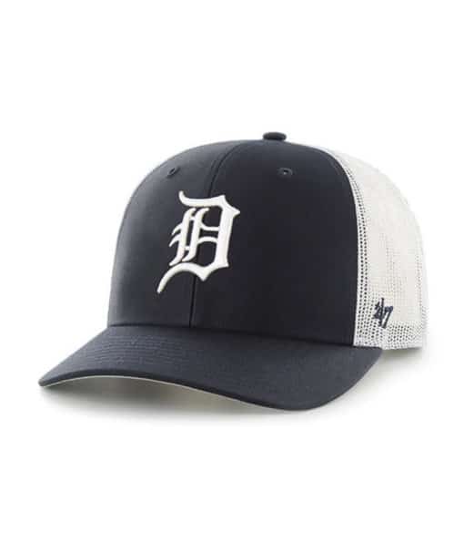 Detroit Tigers 47 Brand Navy Trucker White Mesh Snapback Hat