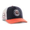 Detroit Tigers 47 Brand Cooperstown Side Note Trucker Navy White Mesh Snapback Hat