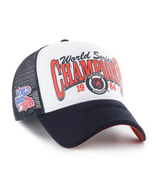 Detroit Tigers 47 Brand Navy Foam 1984 World Series Champions Mesh Snapback Hat